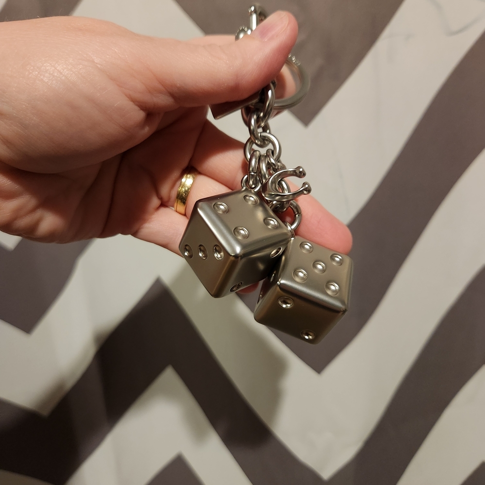Coach Silver Dice Keychain - Picture 5 of 6